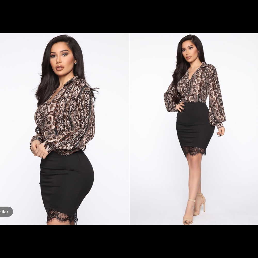 Animal print blouse